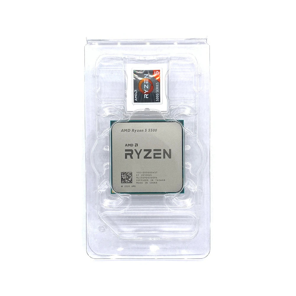 AMD Ryzen 5 5500 CPU Processor R5 5500 100% Brand New 6-Core Socket AM4 65W Desktop Game Computer CPU Without Cooler Fan