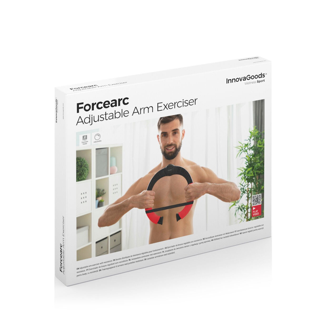 Verstellbarer Armtrainer mit Widerstand und Übungsanleitung