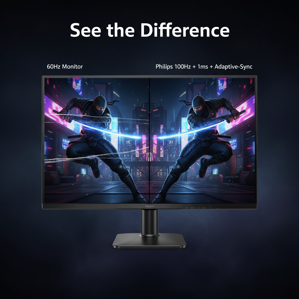 60Hz vs 100Hz comparison