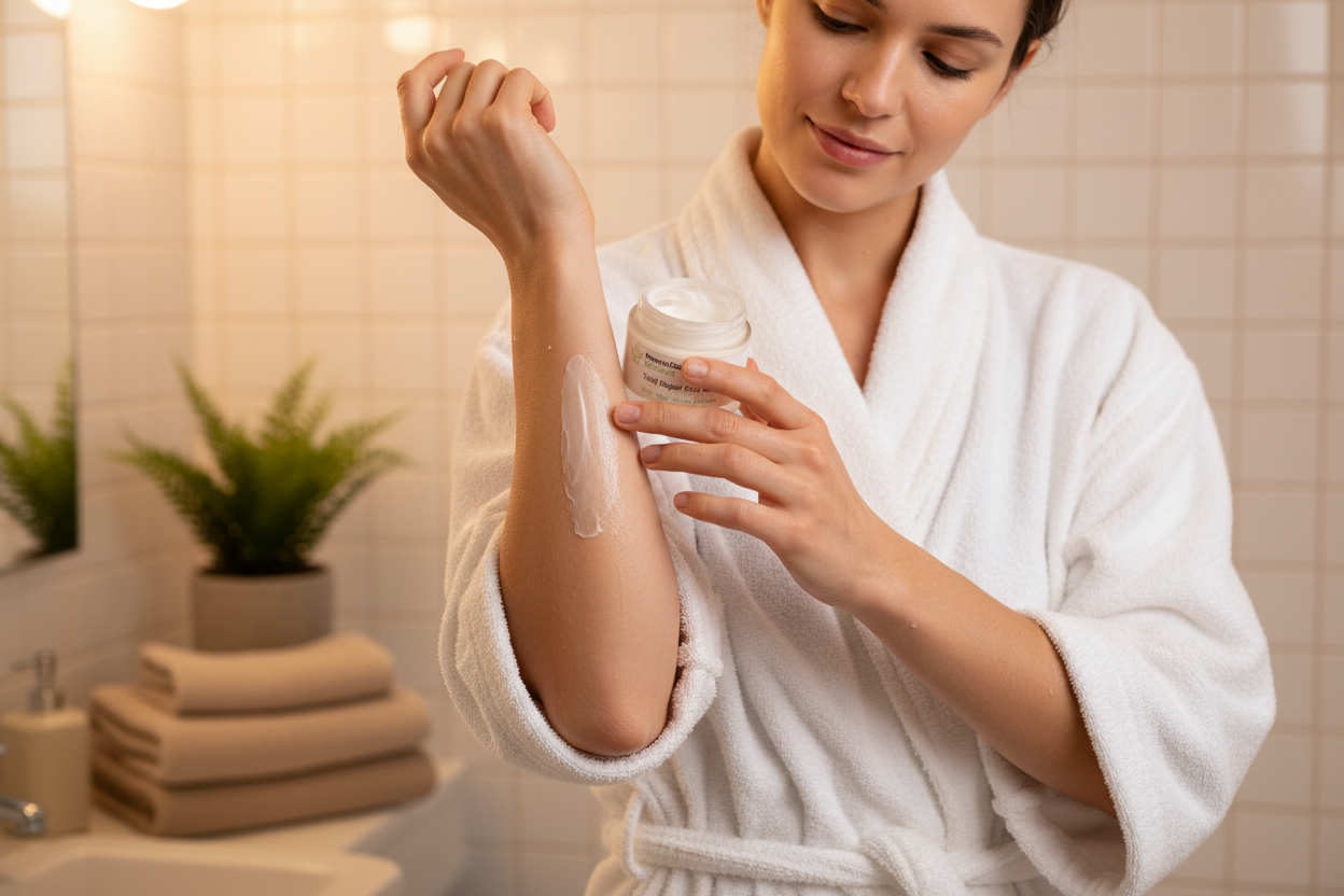 Body balm application