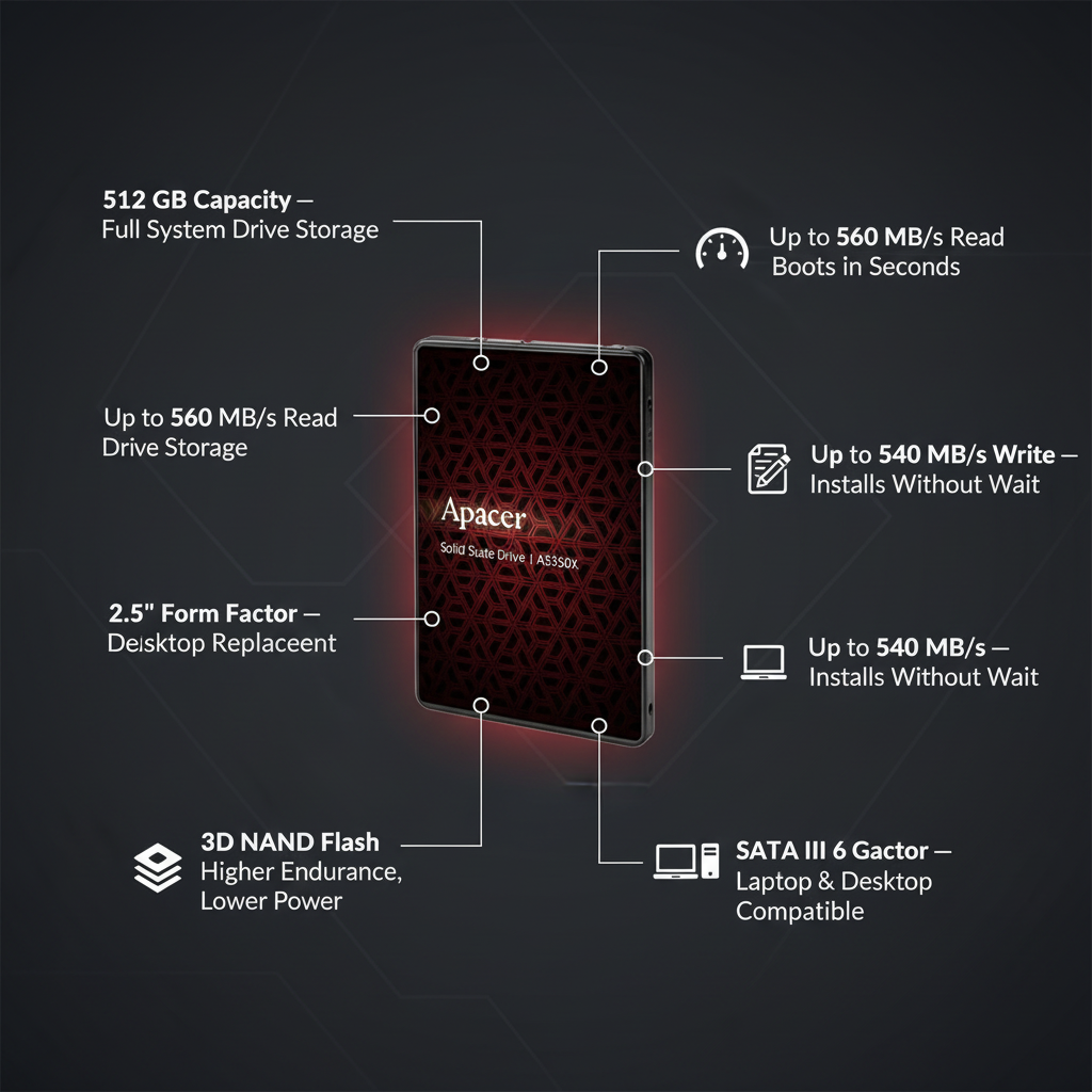 Feature callout infographic
