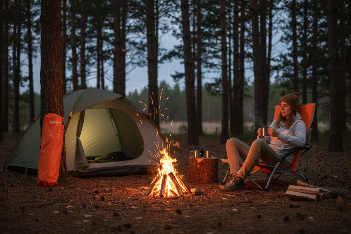 Forest campsite lifestyle