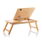 Adjustable Bamboo Folding Laptop Desk & Breakfast Tray for Bed & Sofa