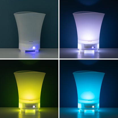 Seau à glace LED avec haut-parleur Bluetooth rechargeable – Glacière de fête