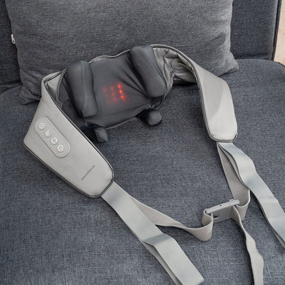 Cordless Shiatsu Neck & Shoulder Massager with Heat – Deep Tissue Massage Wrap