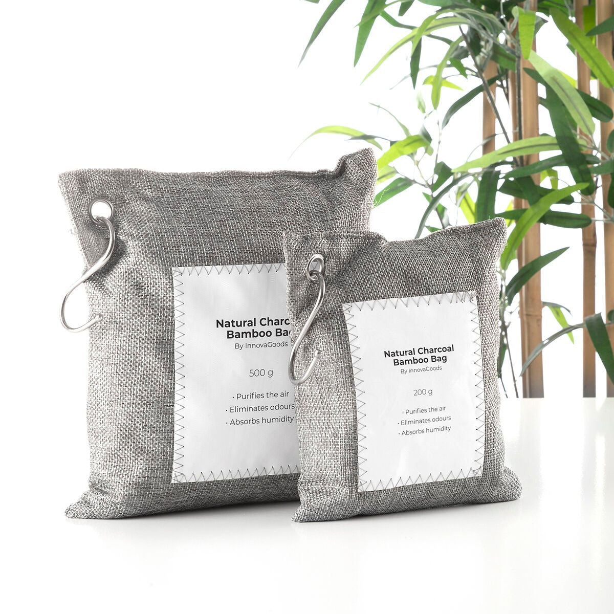 Bamboo Activated Charcoal Bags – Natural Odor & Moisture Absorber for Home, Closet & Car (2-Pack)