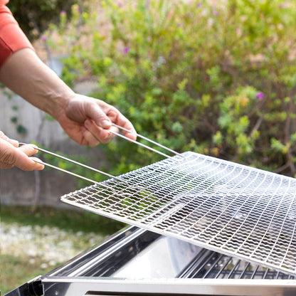 Portable Foldable Charcoal BBQ Grill – Stainless Steel Outdoor Barbecue with Large Cooking Surface