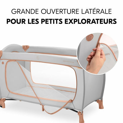Portable Foldable Baby Travel Cot & Playpen with Mesh Sides & Wheels