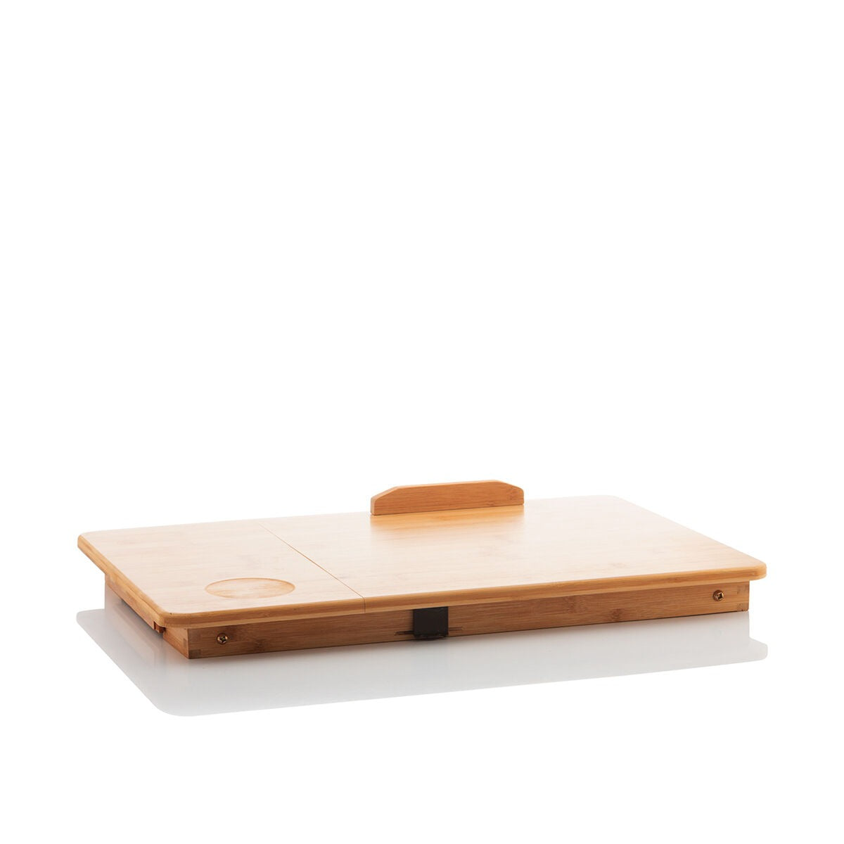 Adjustable Bamboo Folding Laptop Desk & Breakfast Tray for Bed & Sofa