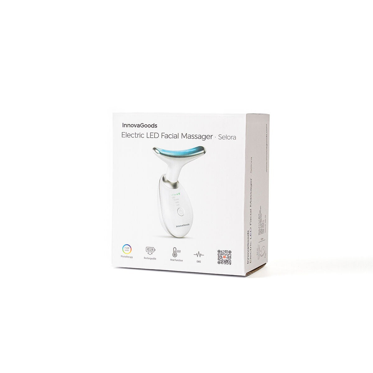 Electric LED Facial Massager – 7-Color Light Therapy, Heat & EMS Skin Care Device