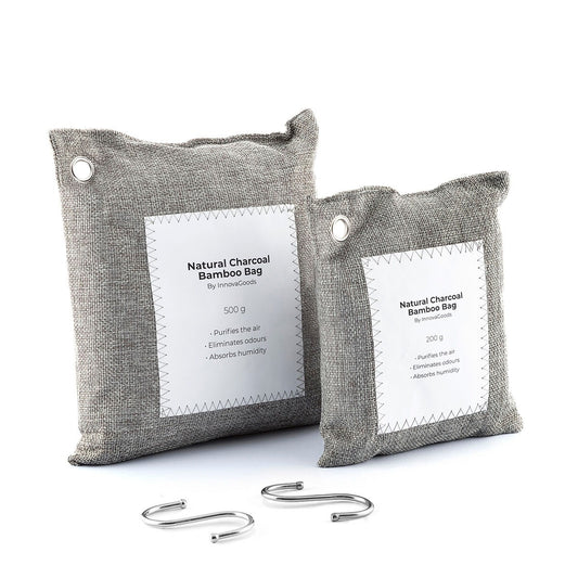 Bamboo Activated Charcoal Bags – Natural Odor & Moisture Absorber for Home, Closet & Car (2-Pack)