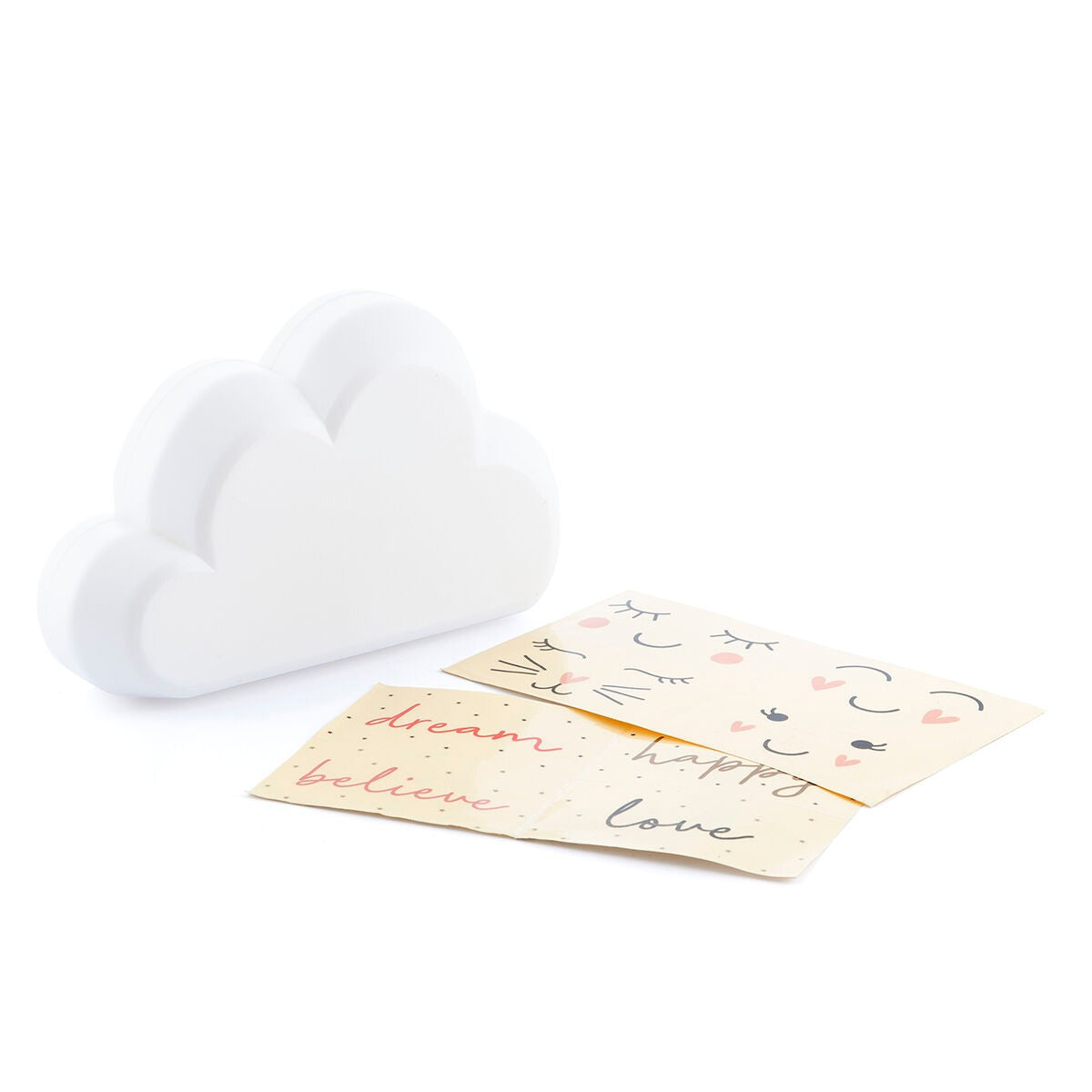 Cloud Rainbow Projector Lamp & LED Night Light with Decorative Stickers