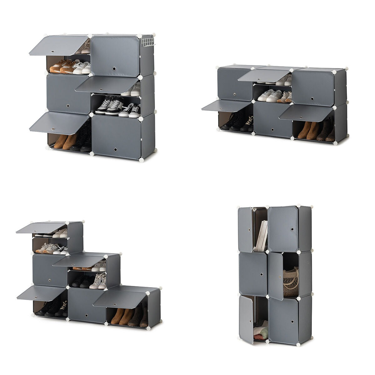 Modular Shoe Storage Cabinet – Stackable Space-Saving Organizer