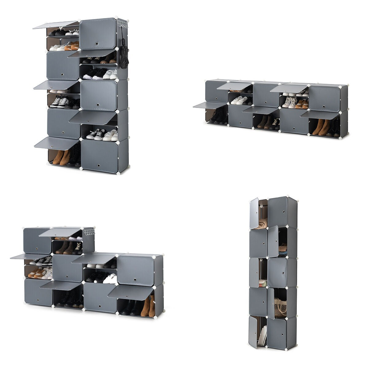 Modular Shoe Storage Cabinet – Stackable Space-Saving Organizer