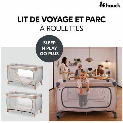 Portable Foldable Baby Travel Cot & Playpen with Mesh Sides & Wheels