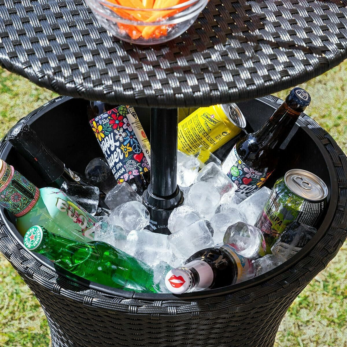 3-in-1 Outdoor Cooler Table – Insulated Ice Bucket, Patio Side Table & Drinks Cooler