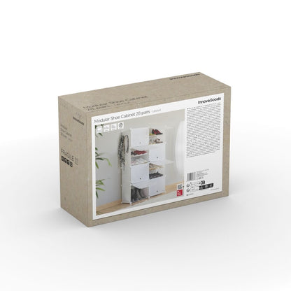 Weißer tragbarer Schuhschrank-Organizer – Modulares Design