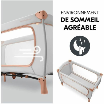 Portable Foldable Baby Travel Cot & Playpen with Mesh Sides & Wheels