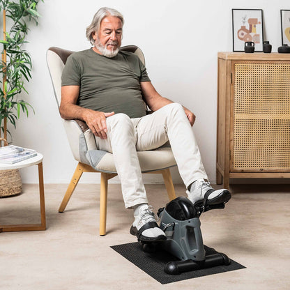 Pédalier d'appartement électrique pour bras et jambes – Mini-vélo d'exercice motorisé avec télécommande et tapis