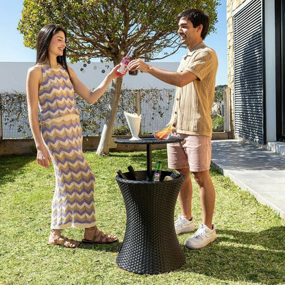 3-in-1 Outdoor Cooler Table – Insulated Ice Bucket, Patio Side Table & Drinks Cooler
