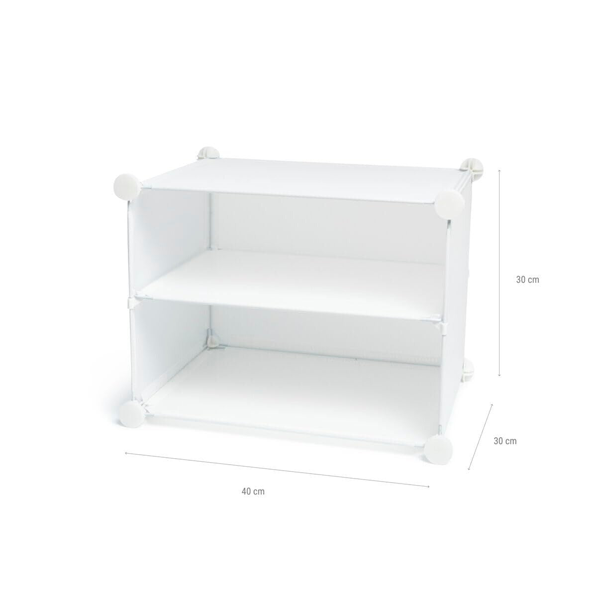 Weißer tragbarer Schuhschrank-Organizer – Modulares Design