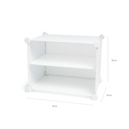 Weißer tragbarer Schuhschrank-Organizer – Modulares Design
