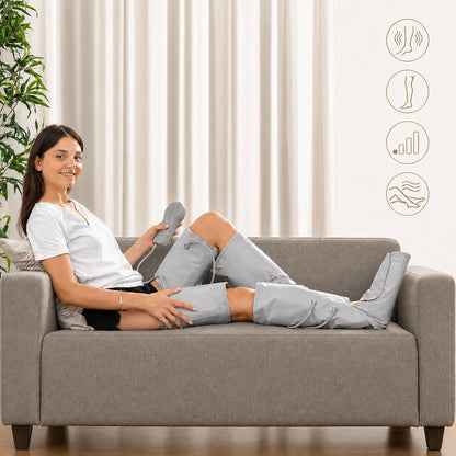 Air Compression Leg Massager Set for Thighs, Calves & Feet with Hand Controller