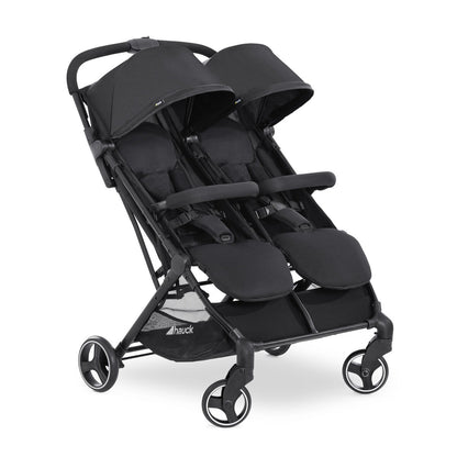 Best Foldable Twin Baby Stroller with Independent Canopies & Storage Basket