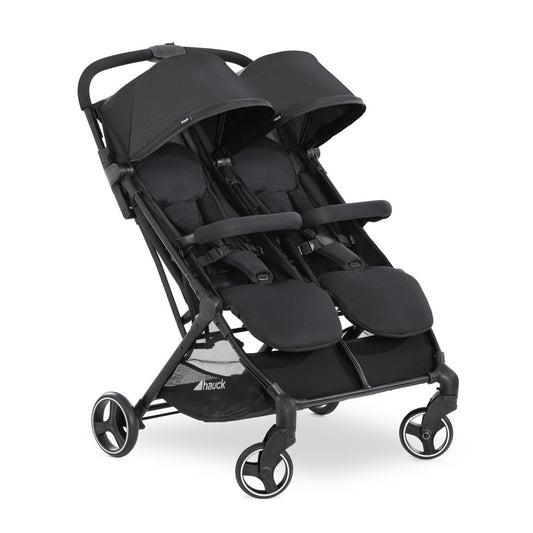 Best Foldable Twin Baby Stroller with Independent Canopies & Storage Basket