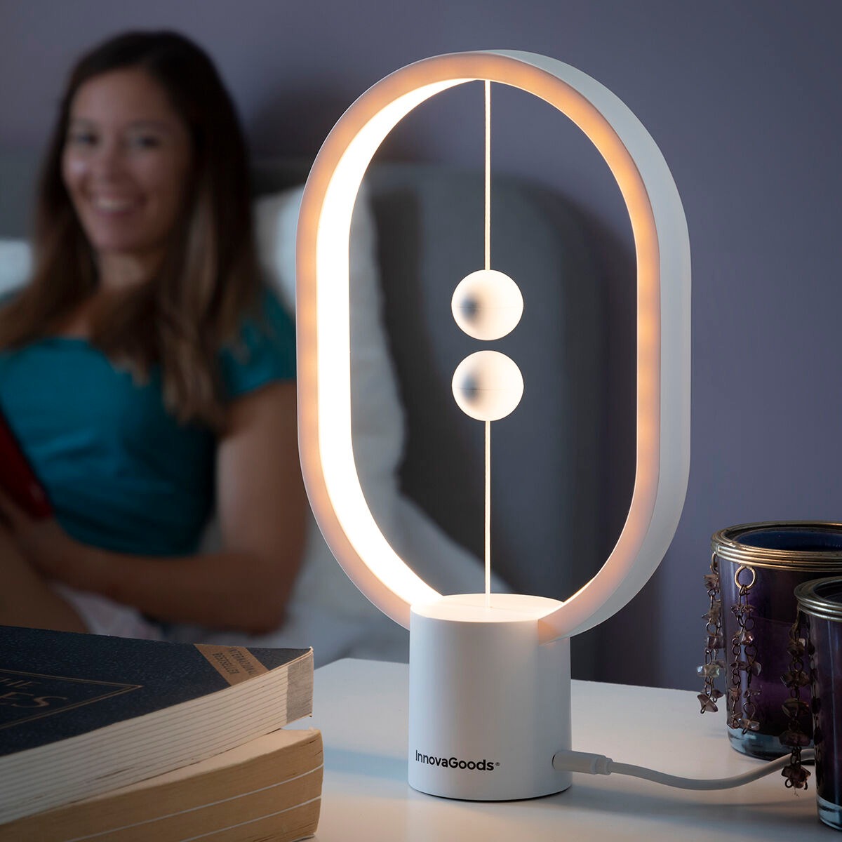 Magnetic Floating LED Lamp – Modern USB Rechargeable Decorative Table Light