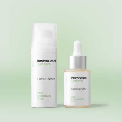CBD Feuchtigkeitsspendendes Duo-Set für das Gesicht – Hydratisierendes Gesichtsserum & Nährende Gesichtscreme