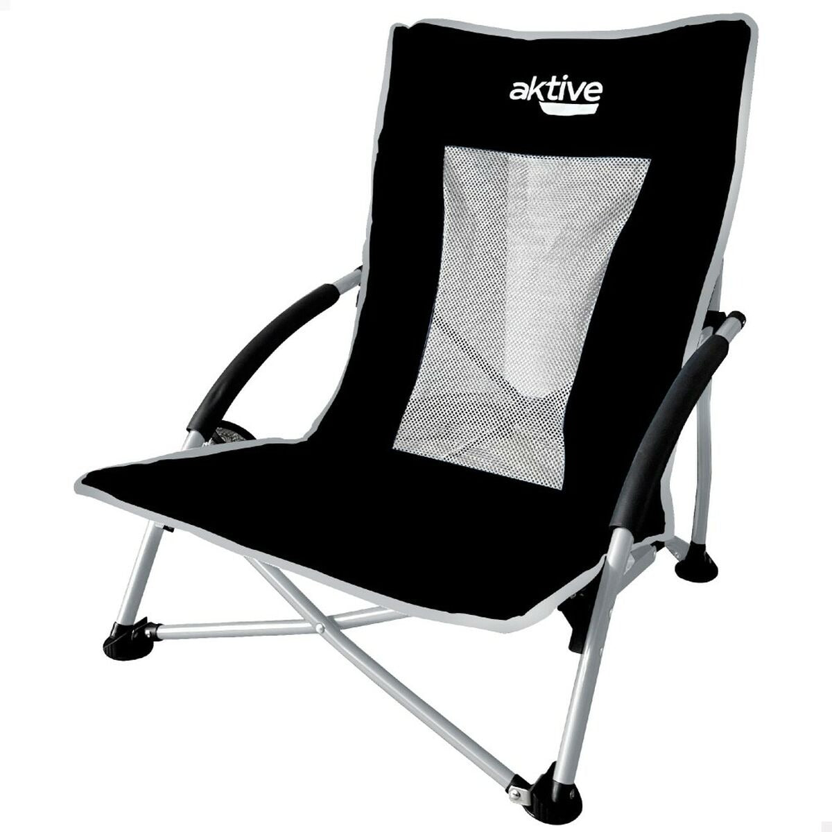 Foldable Outdoor Camping Chair – Portable Padded Leisure Chair with Armrests
