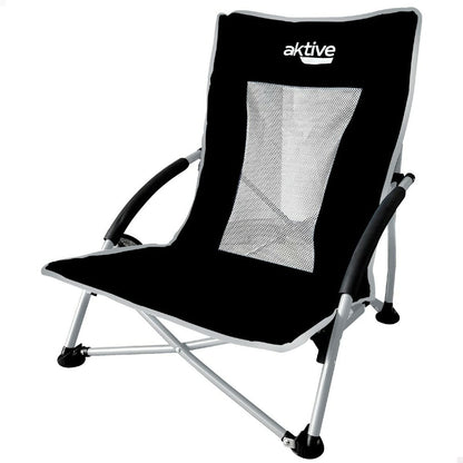 Foldable Outdoor Camping Chair – Portable Padded Leisure Chair with Armrests