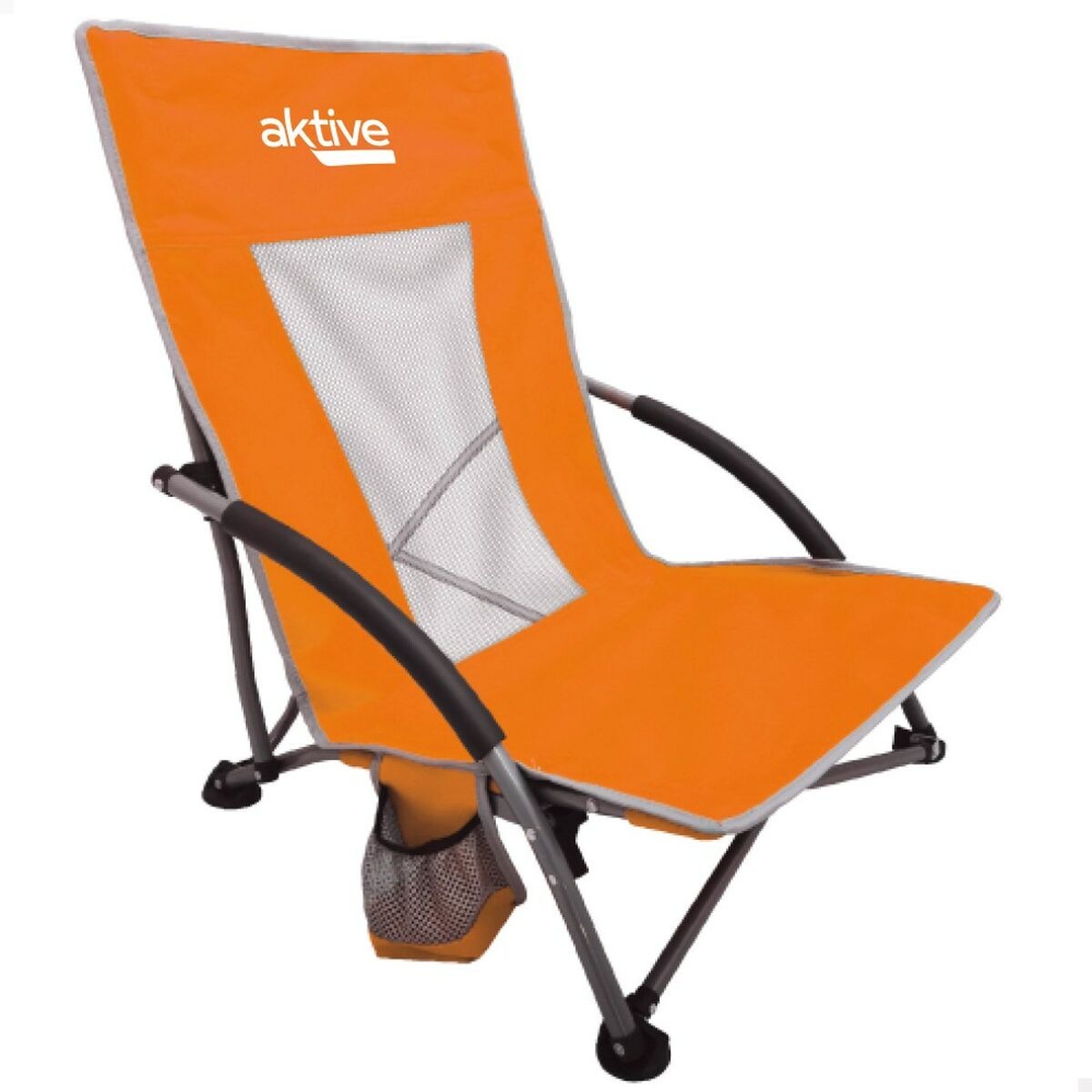 Foldable Outdoor Camping Chair – Portable Relaxation Chair with Armrests & Mesh Backrest