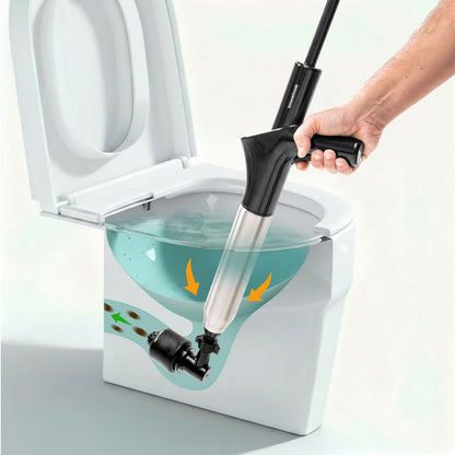 High-Pressure Air Drain Plunger – 5-in-1 Clog Remover with Interchangeable Heads