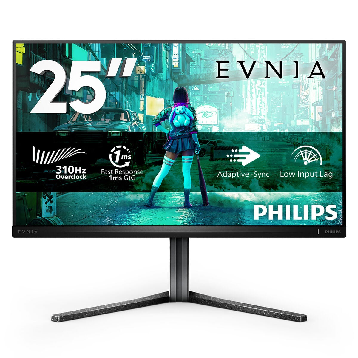Philips Evnia 25" Gaming Monitor – 310Hz Overclock, 1ms Response Time, Adaptive-Sync & Low Input Lag