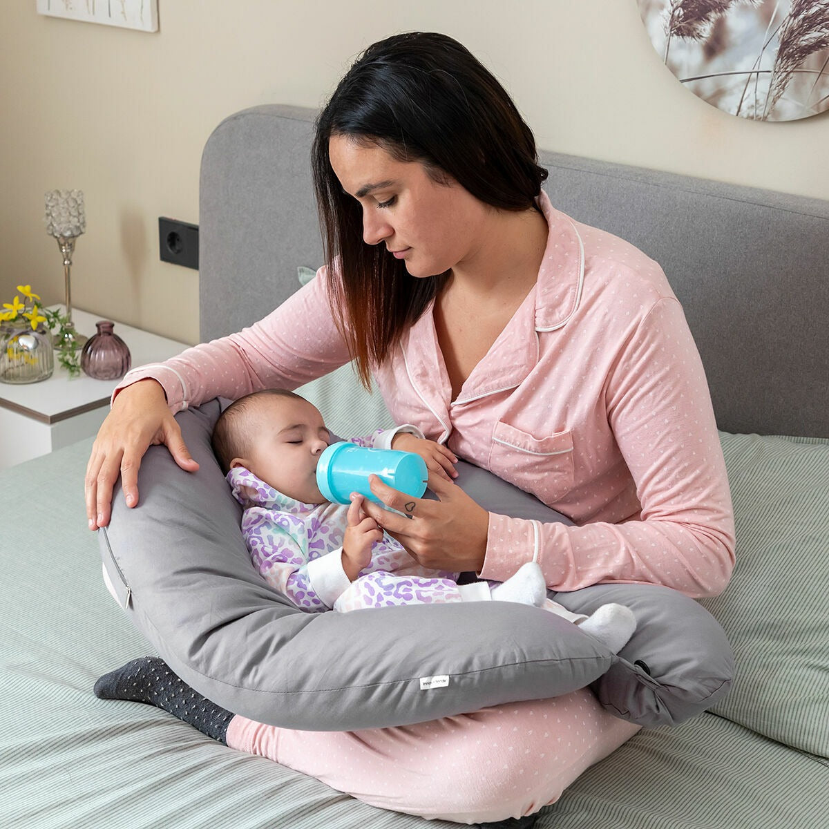 Brellow Multifunktionales Baby-Stillkissen – Bequemes Still- und Schwangerschaftsstützkissen