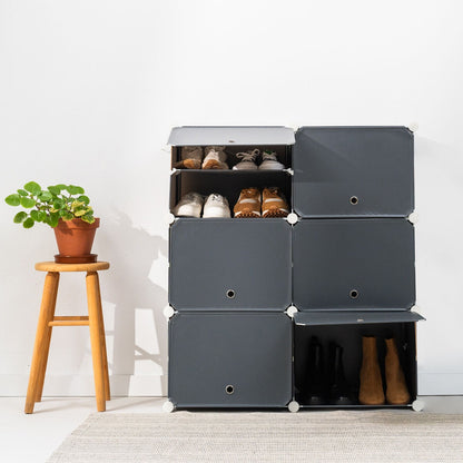 Modular Shoe Storage Cabinet – Stackable Space-Saving Organizer