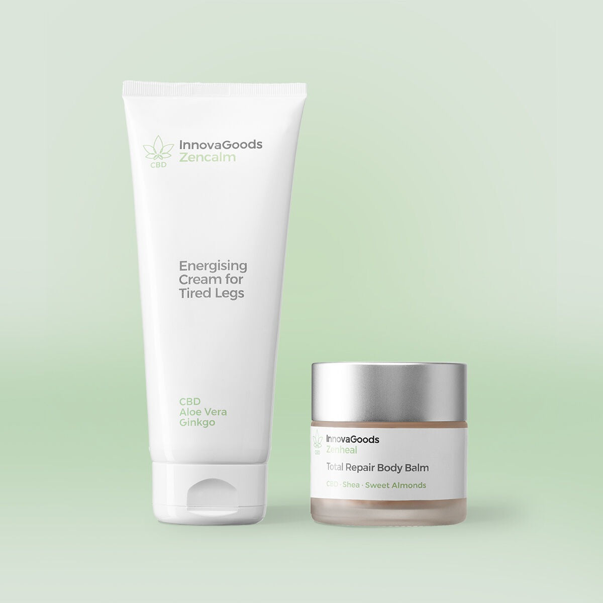 CBD Body Care Duo – Energising Leg Cream & Total Repair Body Balm