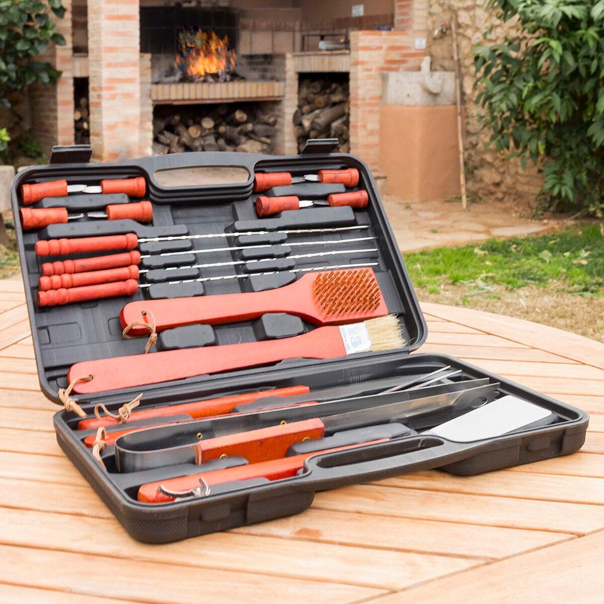 Premium 18-Piece Barbecue Tool Set – BBQ Grilling Accessories with Travel Case