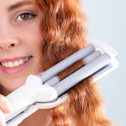 Triple Barrel Hair Waver for Effortless Beach Waves – Professional Styling Tool