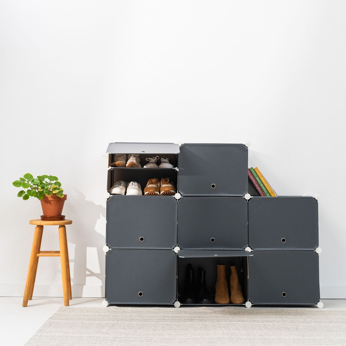Modular Shoe Storage Cabinet – Stackable Space-Saving Organizer