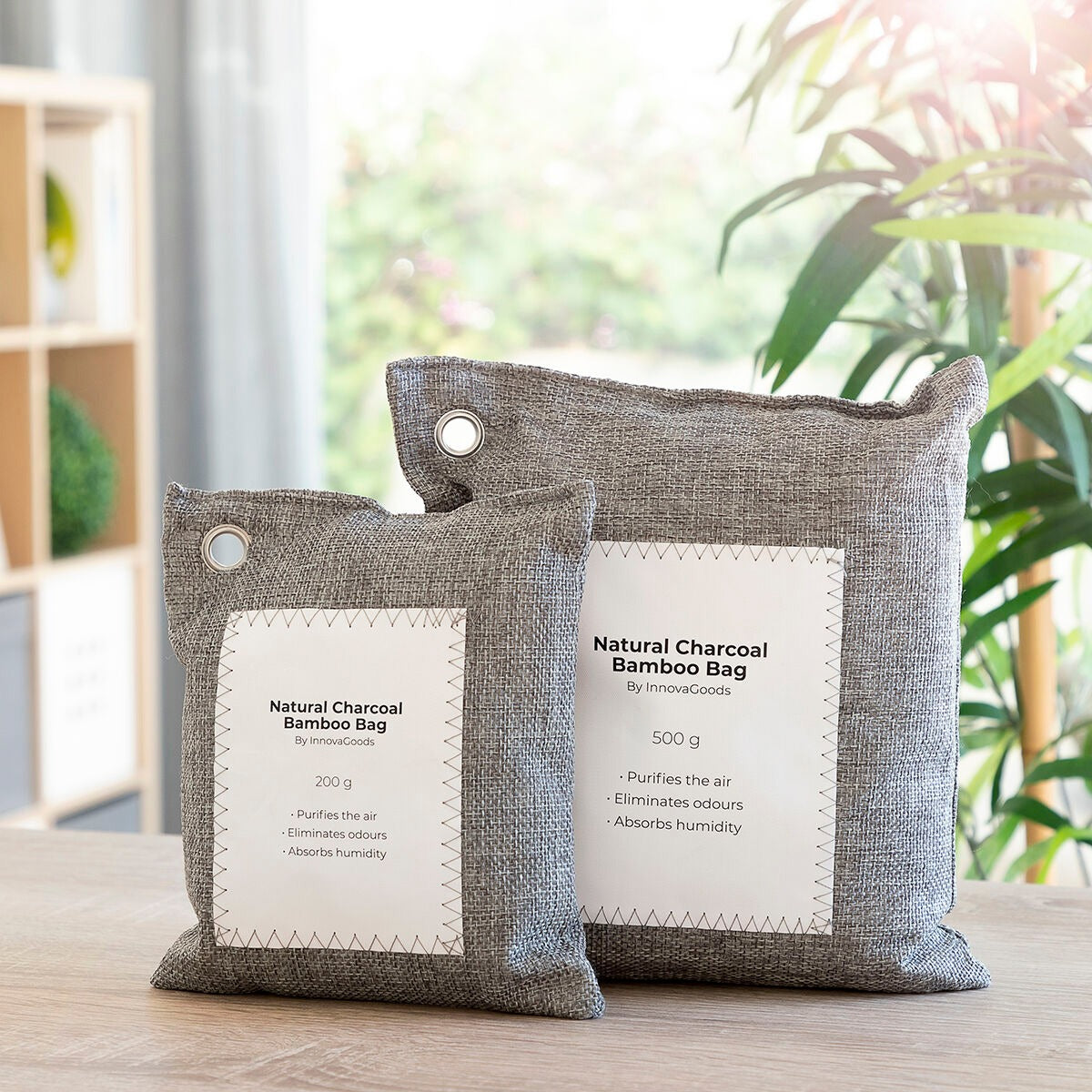 Bamboo Activated Charcoal Bags – Natural Odor & Moisture Absorber for Home, Closet & Car (2-Pack)