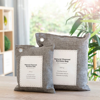 Bamboo Activated Charcoal Bags – Natural Odor & Moisture Absorber for Home, Closet & Car (2-Pack)