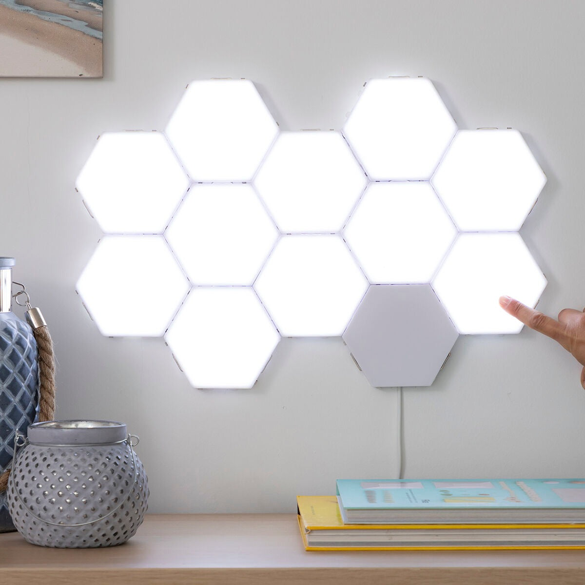 Tilight X3 Modular LED Wall Touch Lights – Magnetic Hexagon Design
