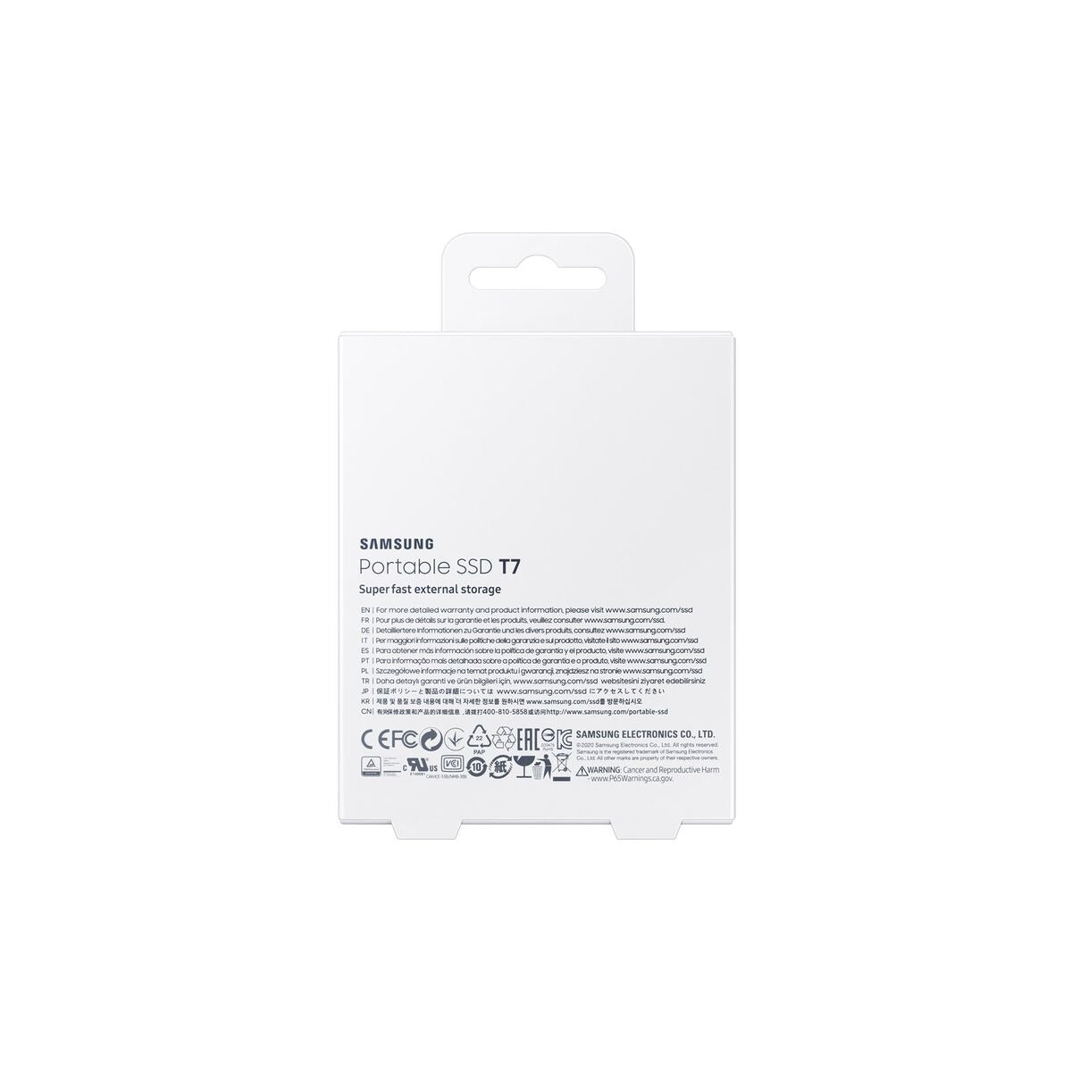 External Hard Drive Samsung Portable SSD T7 2 TB SSD