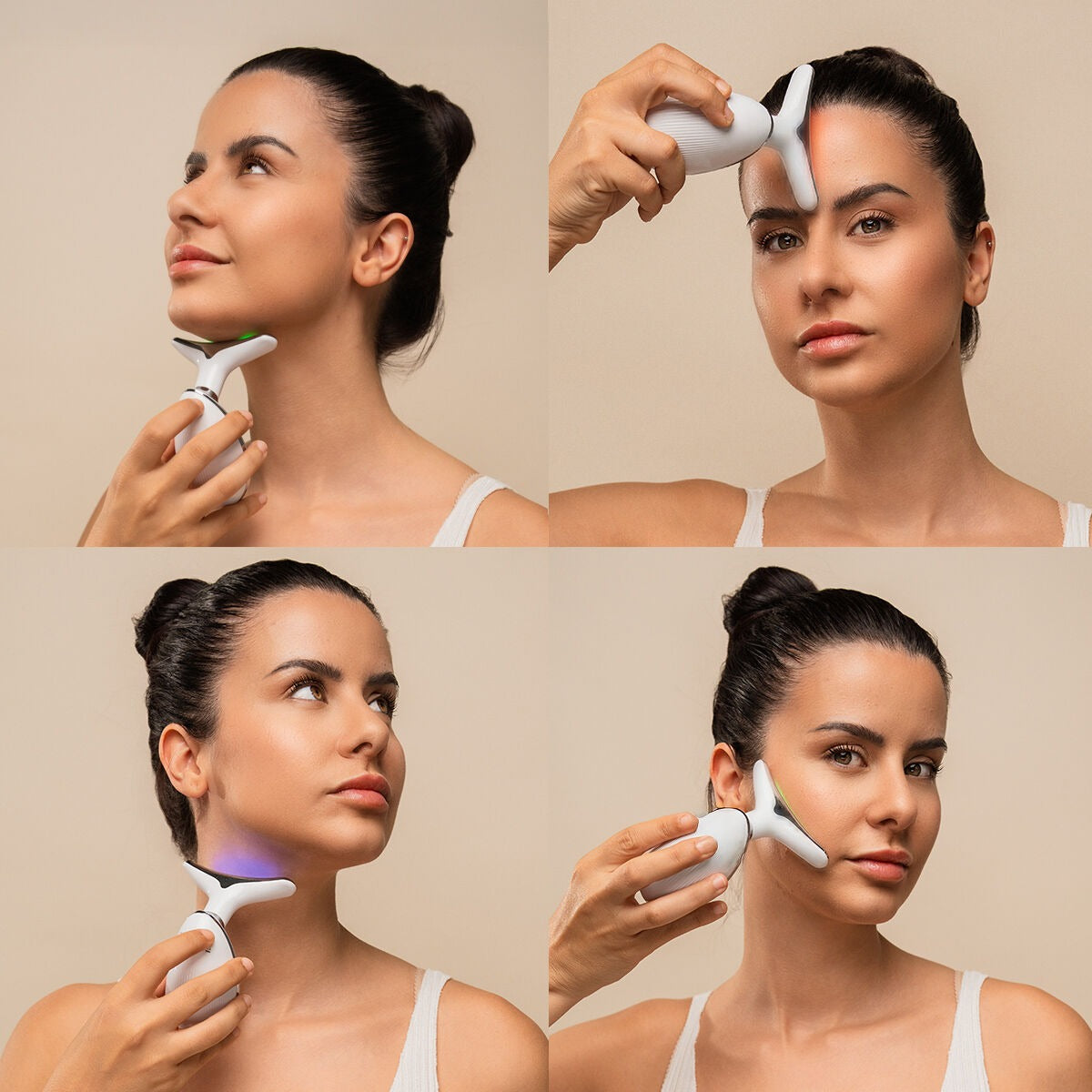 Electric LED Facial Massager – 7-Color Light Therapy, Heat & EMS Skin Care Device