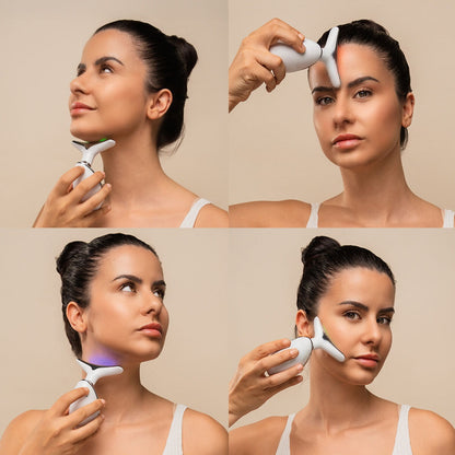 Electric LED Facial Massager – 7-Color Light Therapy, Heat & EMS Skin Care Device