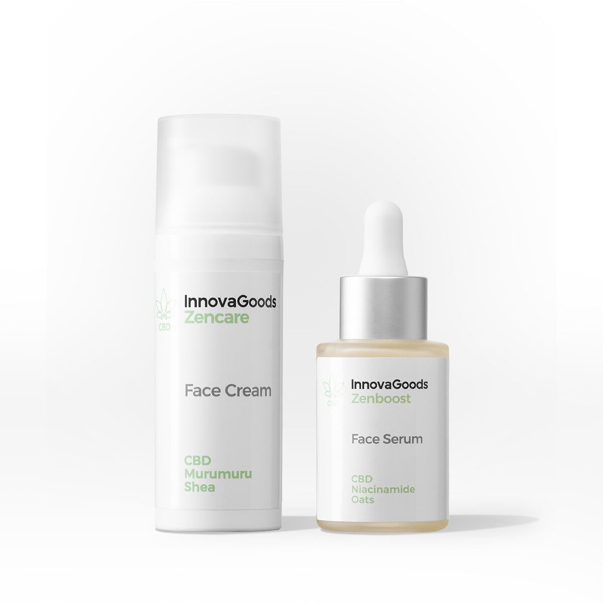 CBD Feuchtigkeitsspendendes Duo-Set für das Gesicht – Hydratisierendes Gesichtsserum & Nährende Gesichtscreme