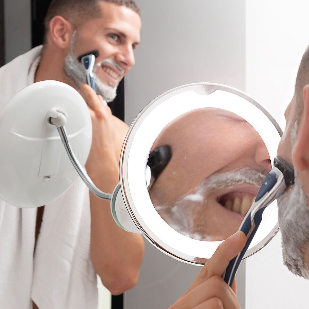 Flexible Gooseneck Magnifying Makeup Mirror – Adjustable Vanity Mirror